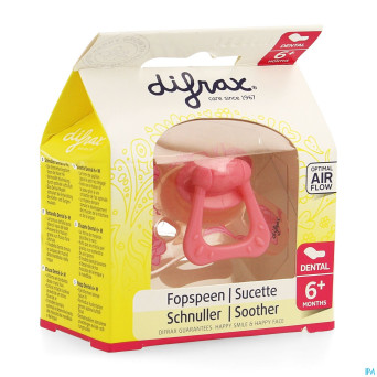 Difrax sucette silicone dental avec anneau 6m+ 800
