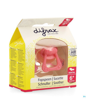 Difrax sucette silicone dental avec anneau 6m+ 800