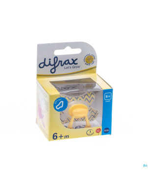 Difrax sucette silicone dental avec anneau 6m+ 800