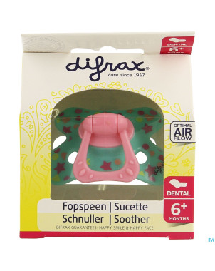 Difrax sucette silicone dental avec anneau 6m+ 800