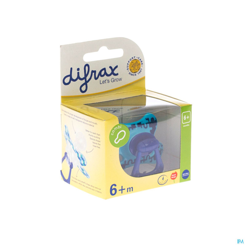 Difrax sucette combi sil grand+anneau    +6m 127