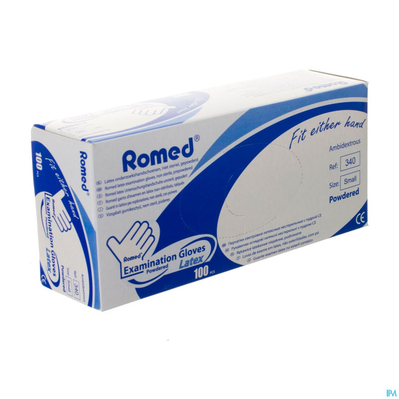Gants chirurgien latex small    100 pontos