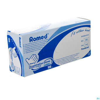 Gants chirurgien latex large    100 pontos