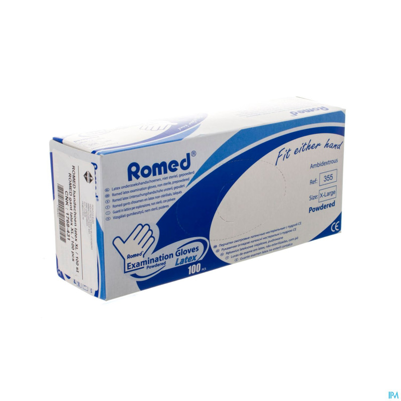 Gants chirurgien latex x-large    100 pontos