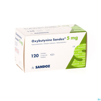Oxybutynine 5 mg sandoz comp. 120 x 5 mg