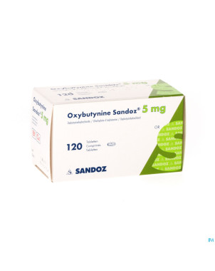 Oxybutynine 5 mg sandoz comp. 120 x 5 mg