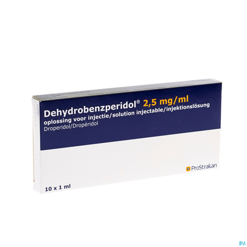 Dehydrobenzperidol 2,5mg/1ml iv amp 10