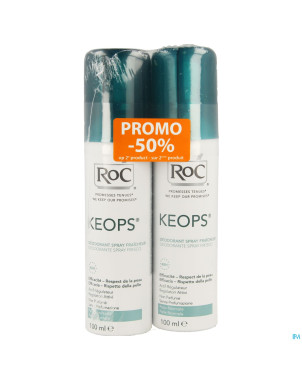 Roc keops duo deo fraich spr s/parf p/norm 2x100ml