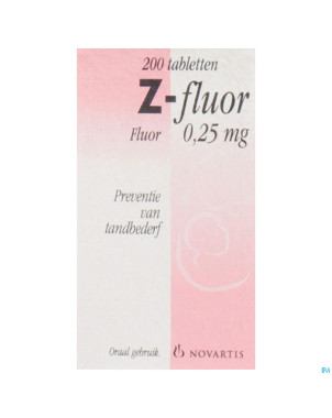 Z fluor tabl 200 x 0,25 mg