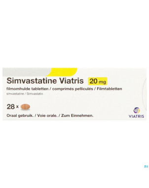 Simvastatine viatris 20mg comp 28