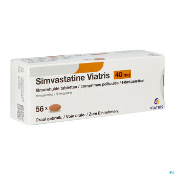 Simvastatine viatris 40mg comp 56