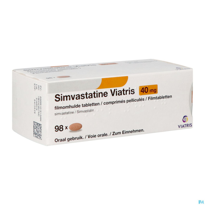 Simvastatine viatris 40mg comp 98