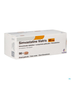 Simvastatine viatris 40mg comp 98