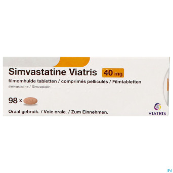 Simvastatine viatris 40mg comp 98