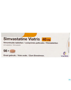 Simvastatine viatris 40mg comp 98