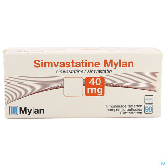 Simvastatine viatris 40mg comp 98