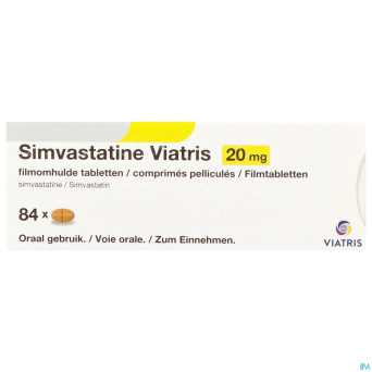 Simvastatine viatris 20mg comp 84