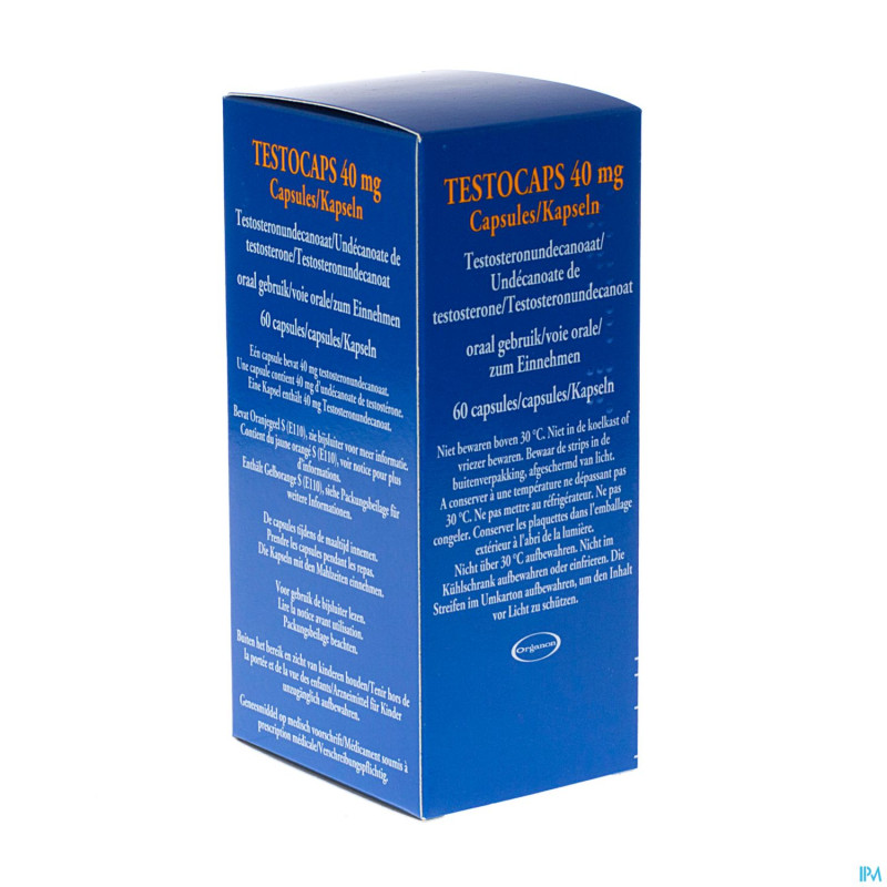 Testocaps 40 mg  6 x 10 caps.