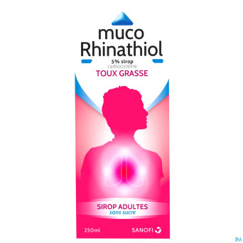 Muco rhinathiol 5% sir ad s/sucre 250ml