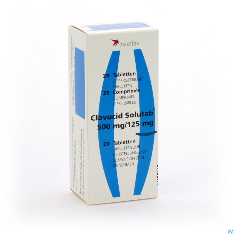 Clavucid solutab 500 comp sol 20