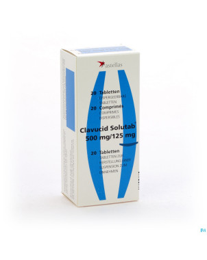 Clavucid solutab 500 comp sol 20