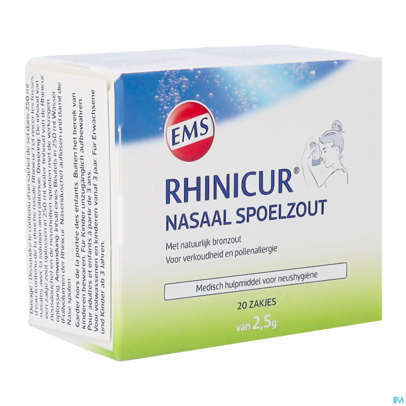 Rhinicur sel de rincage nasale sachet 20x2,5g