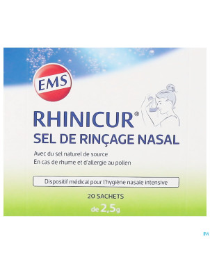 Rhinicur sel de rincage nasale sachet 20x2,5g
