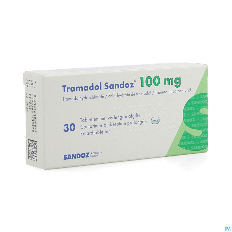 Tramadol 100 sandoz comp liberat prol  30 x 100 mg