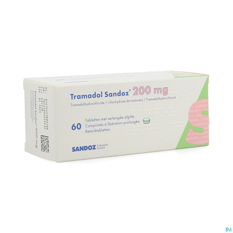 Tramadol 200 sandoz comp liberat prol  60 x 200 mg