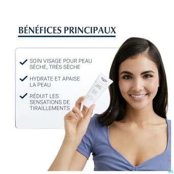 Eucerin peau seche creme visage  5% uree tube 50ml