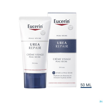 Eucerin peau seche creme visage  5% uree tube 50ml