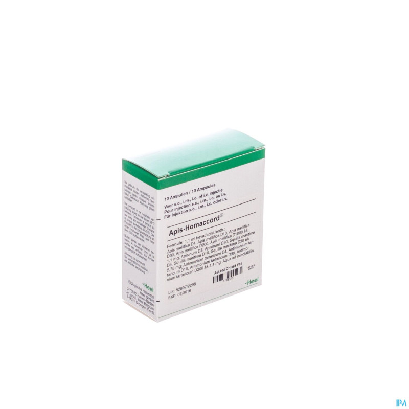 Apis homaccord    amp 10x1,1ml heel