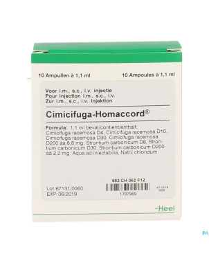 Cimicifuga homaccord    amp 10x1,1ml heel