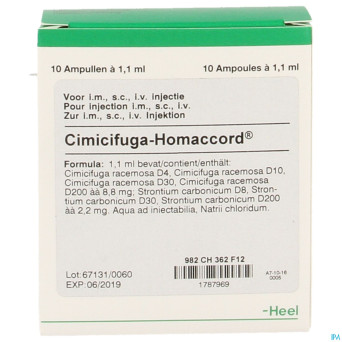 Cimicifuga homaccord    amp 10x1,1ml heel