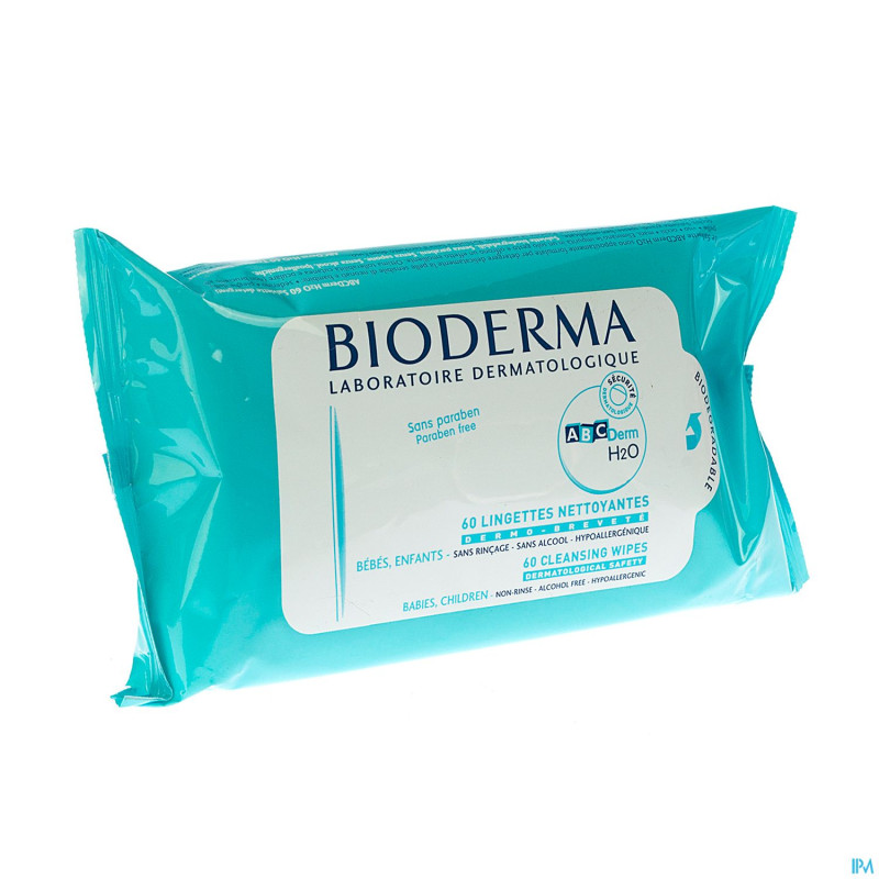 Bioderma abc derm h2o lingettes nett.s/rincage 60