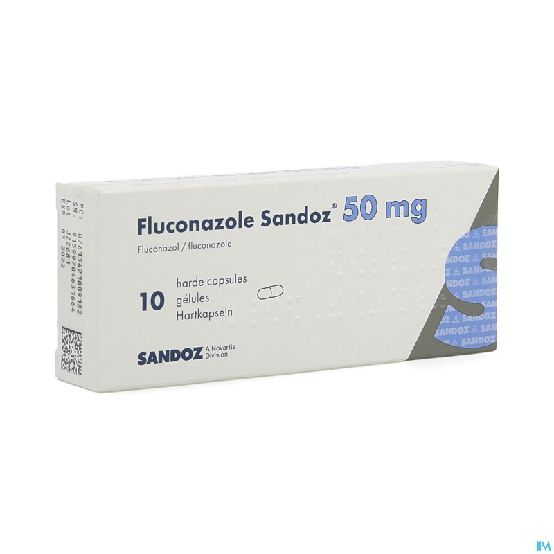 Fluconazole sandoz caps 10 x  50 mg