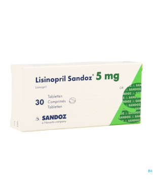 Lisinopril sandoz  5mg comp  30 x   5 mg