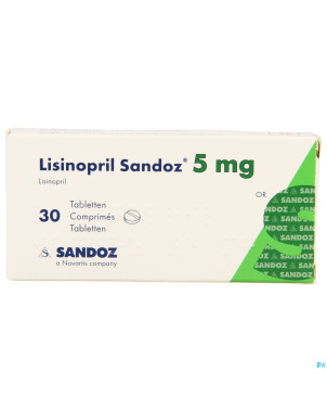 Lisinopril sandoz  5mg comp  30 x   5 mg