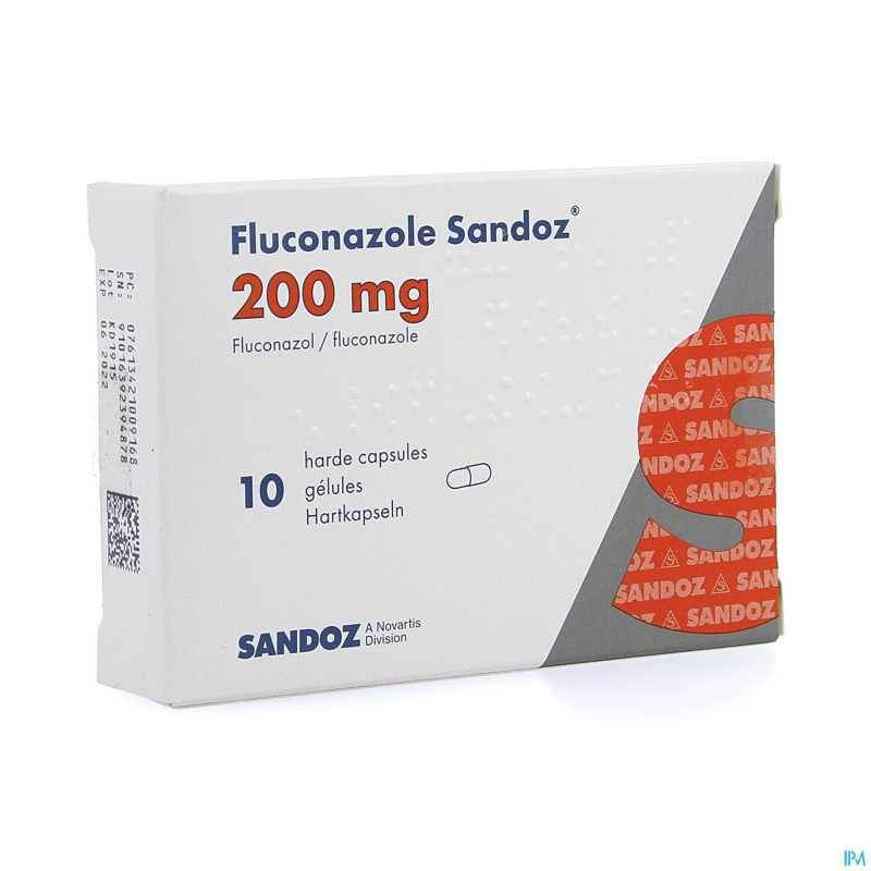 Fluconazole sandoz caps 10 x 200 mg