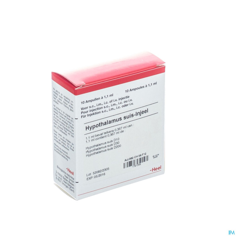 Hypothalamus suis injeel    amp 10x1,1ml heel