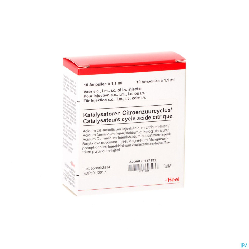 Catalyseurs du cycle acid citriq amp 10x1,1ml heel