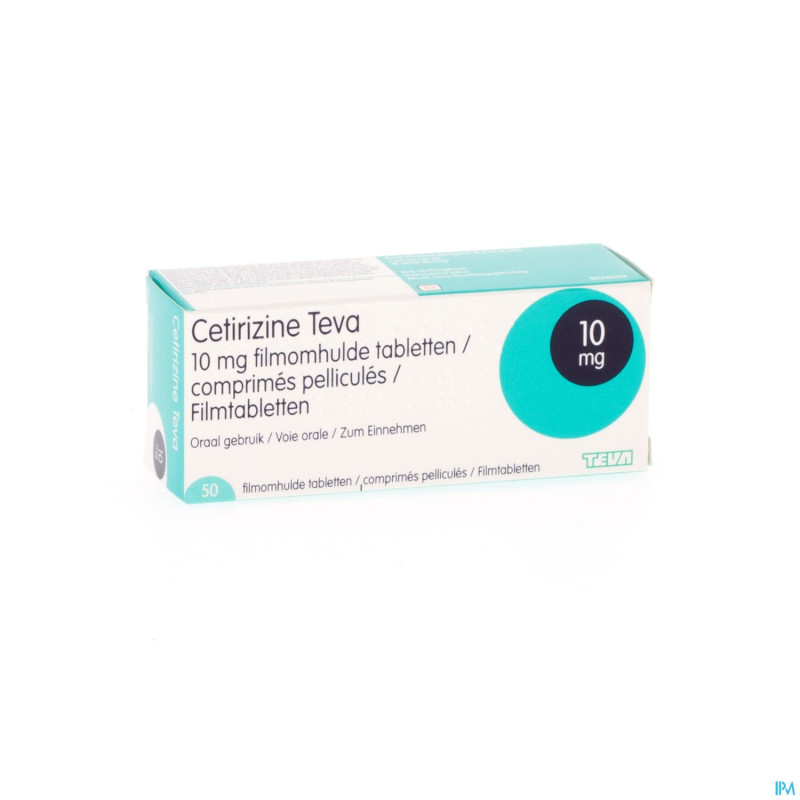 Cetiriteva teva 10 mg comp 50 x 10 mg