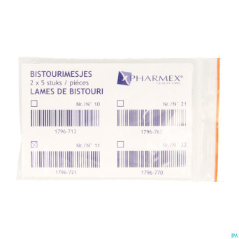 Bistouris s.m lames n/st n11    10