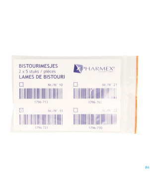 Bistouris s.m lames n/st n11    10