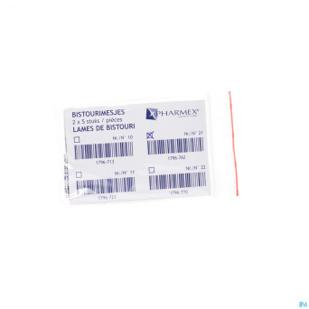 Bistouris s.m lames n/st n21    10