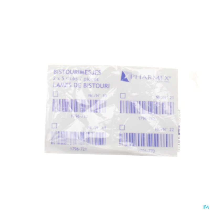 Bistouris s.m lames n/st n24    10