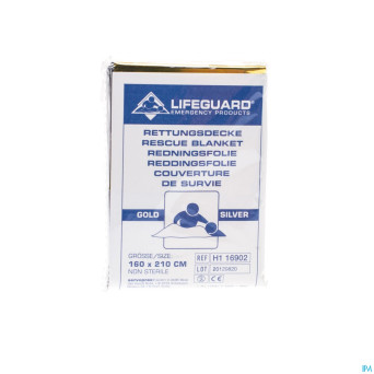 Couverture sauvetage aluminium 160cmx220cm  vf-med