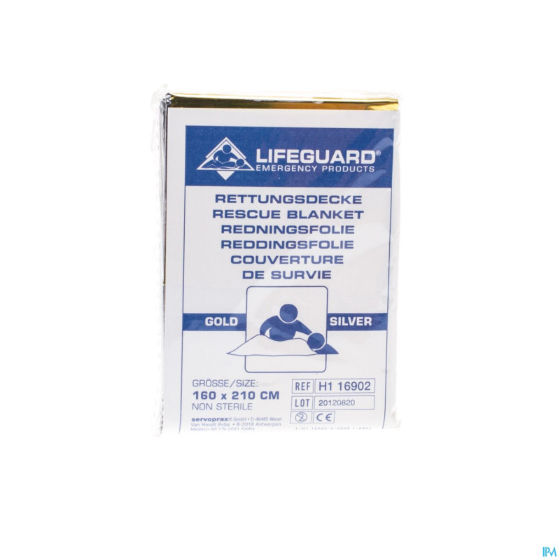 Couverture sauvetage aluminium 160cmx220cm  vf-med