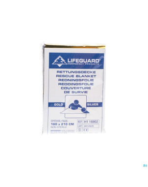 Couverture sauvetage aluminium 160cmx220cm  vf-med