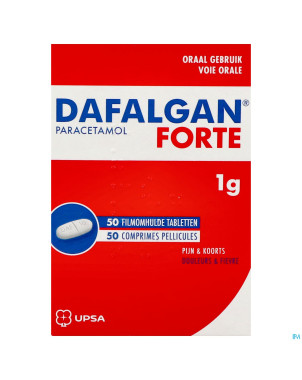 Dafalgan forte sec 1g tabl 50